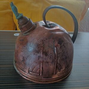 Vintage Copper Kettle with Bird Whistle